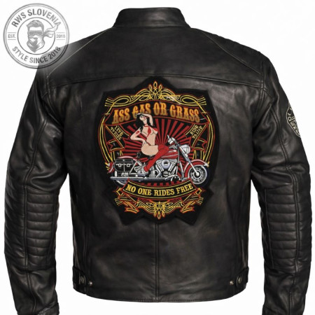 XXL NAŠITEK - ASS GAS OR GRASS - 24,5 X 28 CM