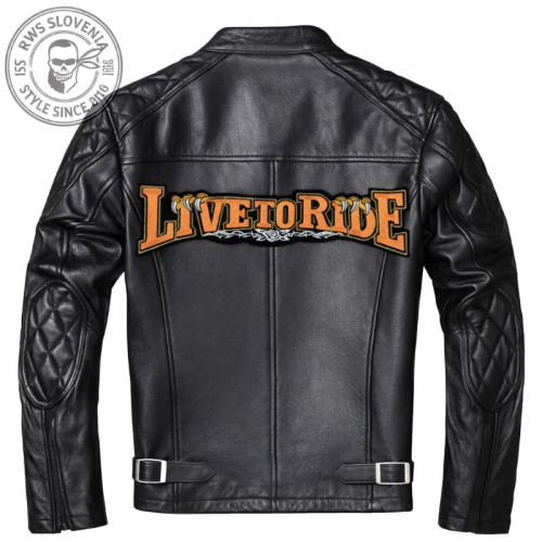 XXL NAŠITEK - LIVE TO RIDE ORANGE - 31 x 11 CM