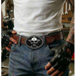 ZAPONKA ZA PAS - OVAL SKULL
