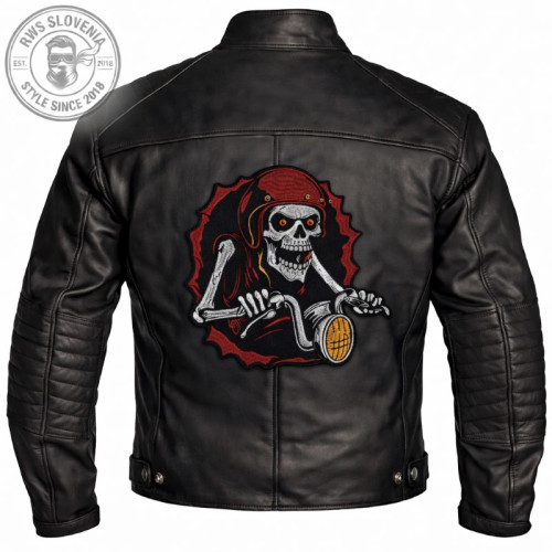 XXL NAŠITEK - SKELETON MOTORIST  XXL 26 X 27 CM 